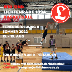 Basketball Ferienbetreuung II – Sommer 08/2022