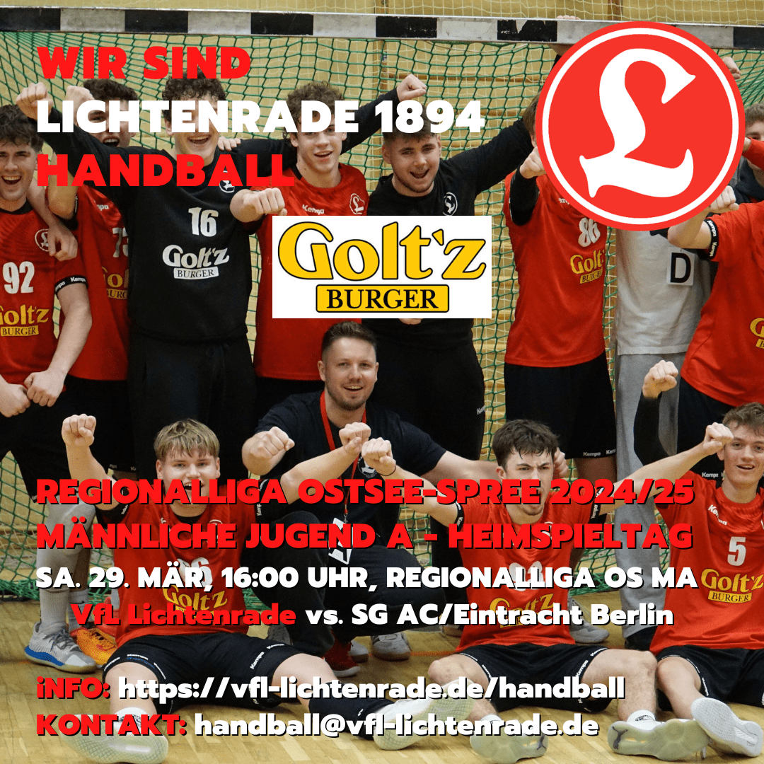 HVB Regionalliga Ostsee-Spree mJugend A Heimspieltag am 29. März 2025