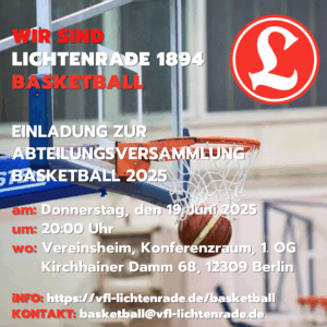 Abteilungsversammlung Basketball 2025 @ Vereinsheim des VfL Lichtenrade | Berlin | Berlin | Deutschland